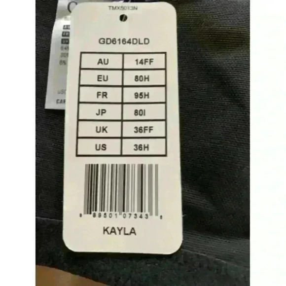 Goddess Kayla GD6164 W Underwired Full Cup Bra Dark Leopard (DLD) CS - Picture 5 of 5